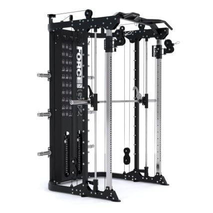 G12™ V2 All-In-One Trainer - Doble Polea (2 x 100 kg), Máquina Smith, Rack y Prensa de Piernas