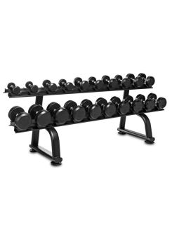 Gummi-Hantel-Set 2,5- 30Kg + Rack